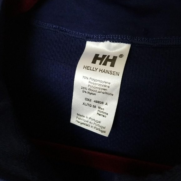 HELLY HANSEN Mens L/S Wool Blend Zip Base Layer XL - Picture 4 of 8